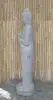  Product image 4 of the product “Standing Buddha made of Riverstone in Dharmachakra position - gesture of wheel of the teaching of Dharma. About 182cm height. ”